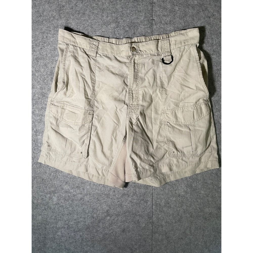 Columbia PFG Mens Tan Ripstop Fishing Cargo Shorts FM8028 Size L